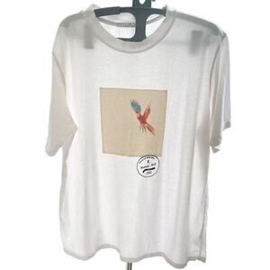 Rookie Bud Mens Tshirt Tee Sz M Korean Streetwear‎ Parrot Design Embroidered
